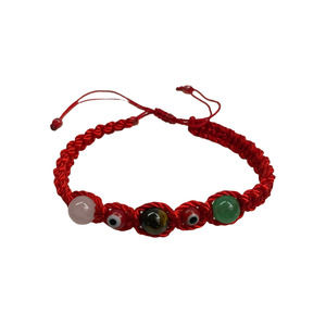 Evil Eye Health Love Tiger Eye Knotted Rope Bracelet Hand Made